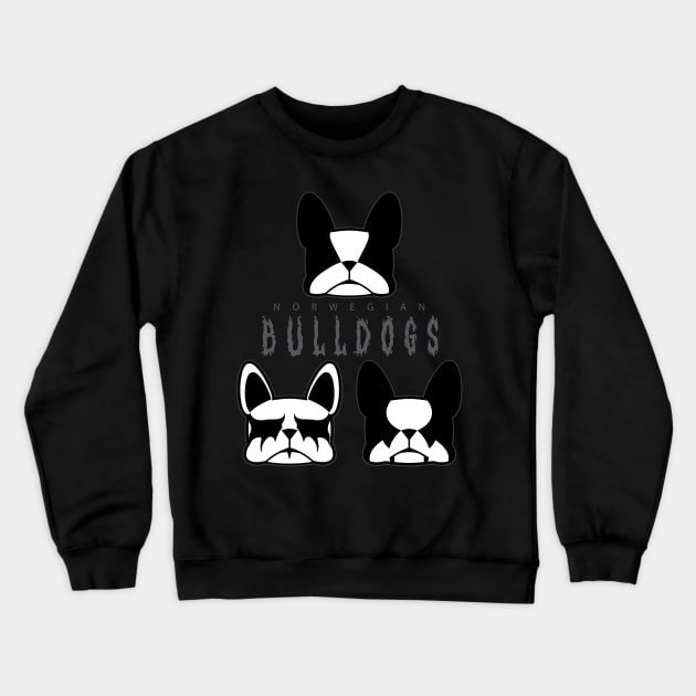 Black Metal Dogs Crewneck Sweatshirt by Baby Rockstar